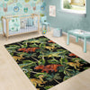 Dino Dinosaur Palm Leaf Pattern Print Floor Mat-grizzshop