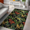 Dino Dinosaur Palm Leaf Pattern Print Floor Mat-grizzshop