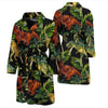 Dino Dinosaur Palm Leaf Pattern Print Men Long Robe-grizzshop