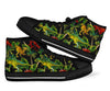 Dino Dinosaur Palm Leaf Pattern Print Men Women's High Top Shoes-grizzshop