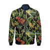 Dino Dinosaur Palm Leaf Pattern Print Men's Bomber Jacket-grizzshop