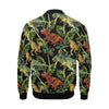 Dino Dinosaur Palm Leaf Pattern Print Men's Bomber Jacket-grizzshop