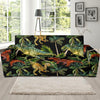 Dino Dinosaur Palm Leaf Pattern Print Sofa Covers-grizzshop