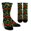 Dino Dinosaur Palm Leaf Pattern Print Unisex Crew Socks-grizzshop