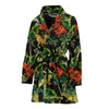 Dino Dinosaur Palm Leaf Pattern Print Women Long Robe-grizzshop