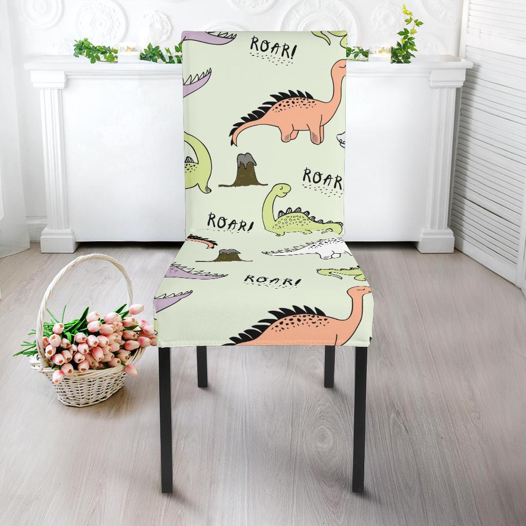 Dino Roar Dinosaur Pattern Print Chair Cover-grizzshop