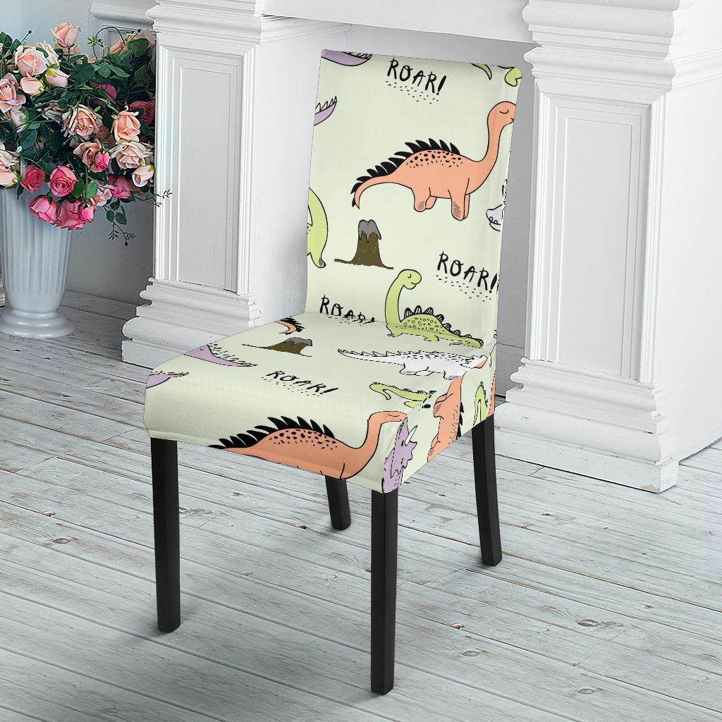 Dino Roar Dinosaur Pattern Print Chair Cover-grizzshop