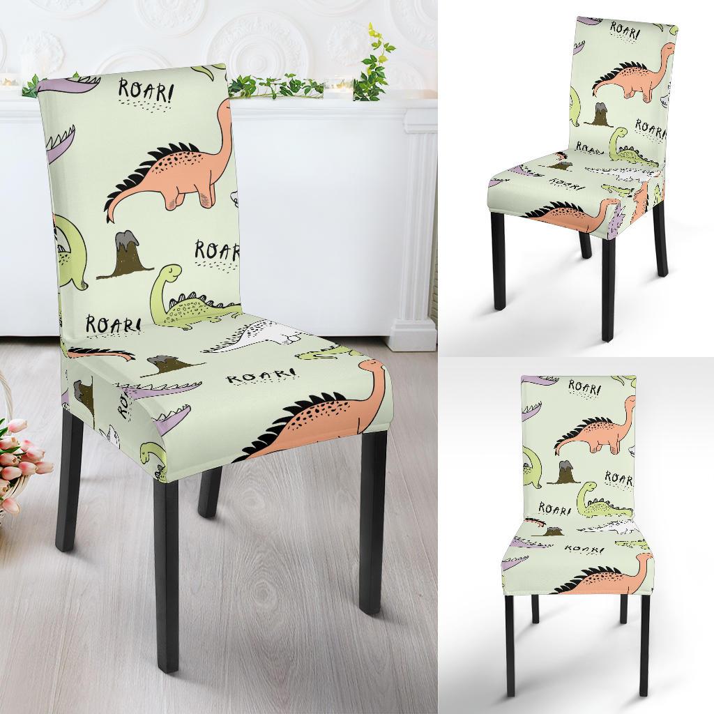 Dino Roar Dinosaur Pattern Print Chair Cover-grizzshop