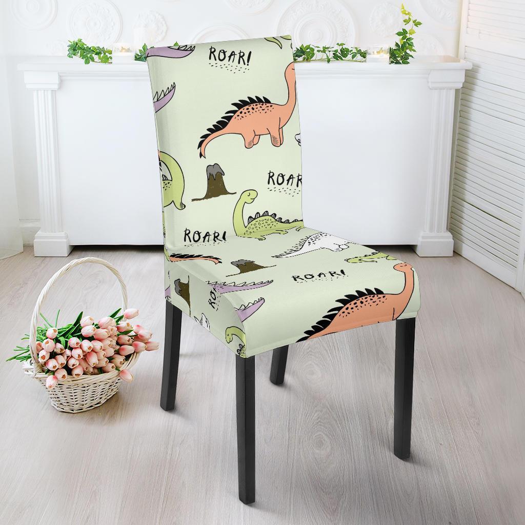 Dino Roar Dinosaur Pattern Print Chair Cover-grizzshop