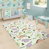 Dino Roar Dinosaur Pattern Print Floor Mat-grizzshop