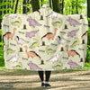 Dino Roar Dinosaur Pattern Print Hooded Blanket-grizzshop