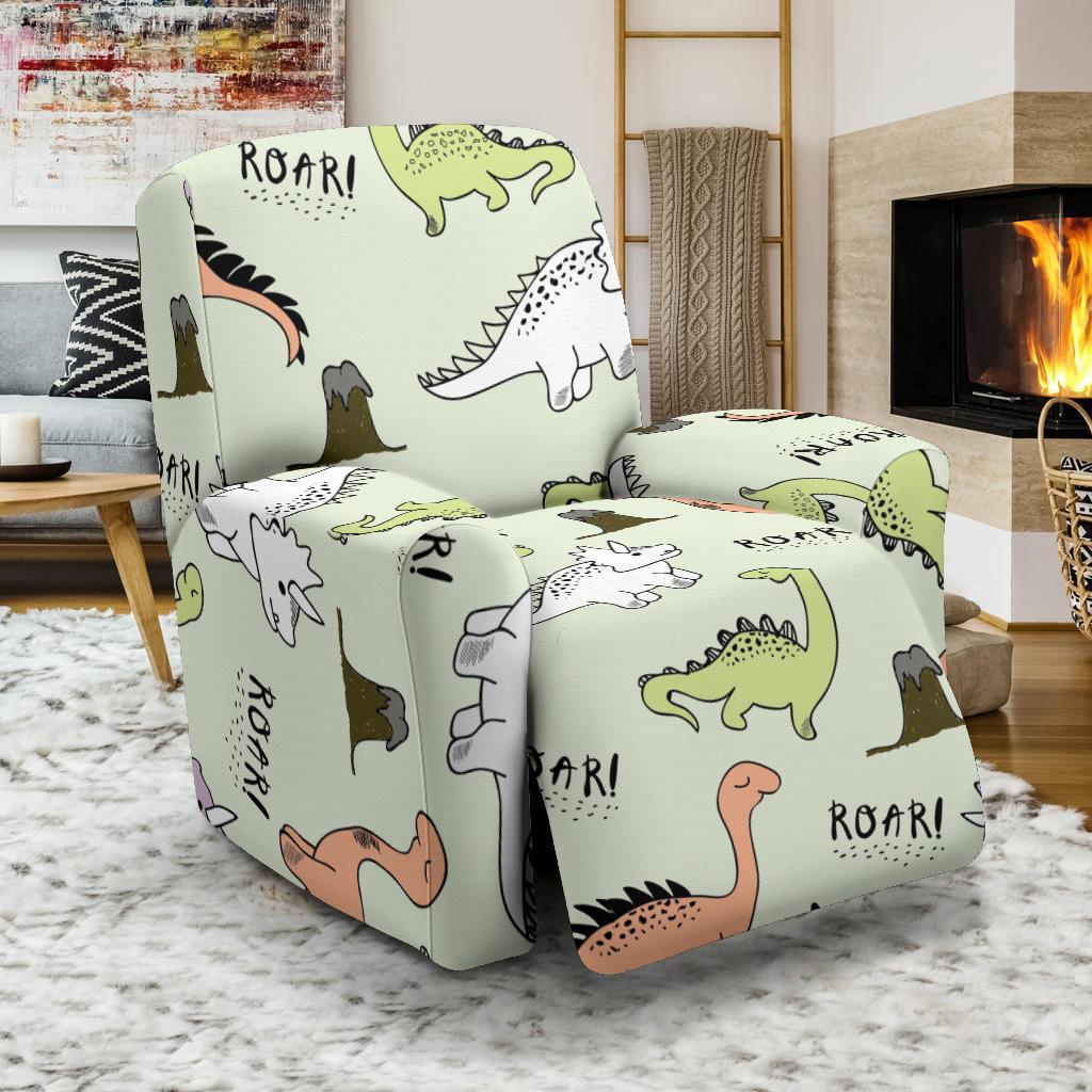 Dino Roar Dinosaur Pattern Print Recliner Cover-grizzshop