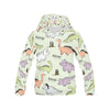 Dino Roar Dinosaur Pattern Print Women Pullover Hoodie-grizzshop