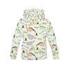 Dino Roar Dinosaur Pattern Print Women Pullover Hoodie-grizzshop