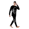 Dinosaur Fossil White And Black Print Men's Pajamas-grizzshop