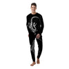 Dinosaur Fossil White And Black Print Men's Pajamas-grizzshop