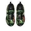 Dinosaur T Rex And Jurassic Plants Print Black Sneaker-grizzshop