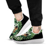 Dinosaur T Rex And Jurassic Plants Print White Athletic Shoes-grizzshop