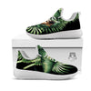 Dinosaur T Rex And Jurassic Plants Print White Athletic Shoes-grizzshop