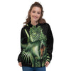 Dinosaur T Rex And Jurassic Plants Print Women's Hoodie-grizzshop