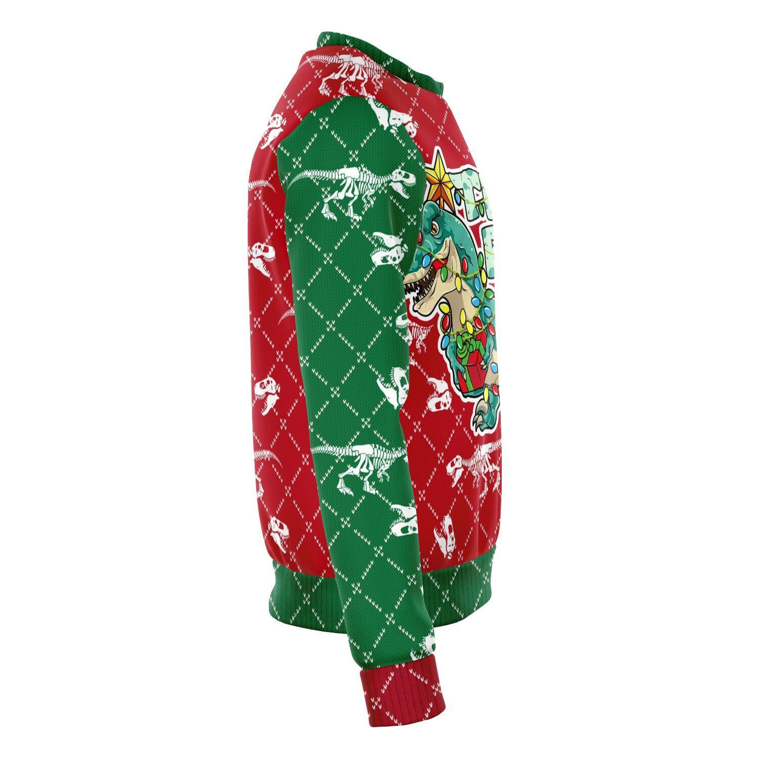 Dinosaur T-rex Christmas Ugly Sweater-grizzshop