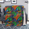 Dinosaur T-rex Graffiti Print Blanket-grizzshop