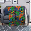 Dinosaur T-rex Graffiti Print Blanket-grizzshop