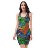 Dinosaur T-rex Graffiti Print Bodycon Dress-grizzshop