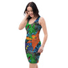 Dinosaur T-rex Graffiti Print Bodycon Dress-grizzshop