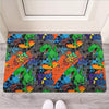 Dinosaur T-rex Graffiti Print Door Mat-grizzshop