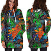 Dinosaur T-rex Graffiti Print Hoodie Dress-grizzshop