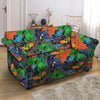 Dinosaur T-rex Graffiti Print Loveseat Cover-grizzshop