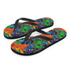 Dinosaur T-rex Graffiti Print Men's Flip Flops-grizzshop