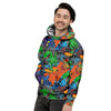 Dinosaur T-rex Graffiti Print Men's Hoodie-grizzshop