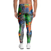 Dinosaur T-rex Graffiti Print Men's Leggings-grizzshop