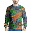 Dinosaur T-rex Graffiti Print Men's Sweatshirt-grizzshop