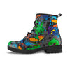 Dinosaur T-rex Graffiti Print Women's Boots-grizzshop