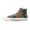 Dinosaur T-rex Graffiti Print Women's High Top Shoes-grizzshop