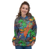 Dinosaur T-rex Graffiti Print Women's Hoodie-grizzshop