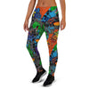 Dinosaur T-rex Graffiti Print Women's Joggers-grizzshop