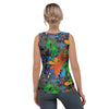 Dinosaur T-rex Graffiti Print Women's Tank Top-grizzshop