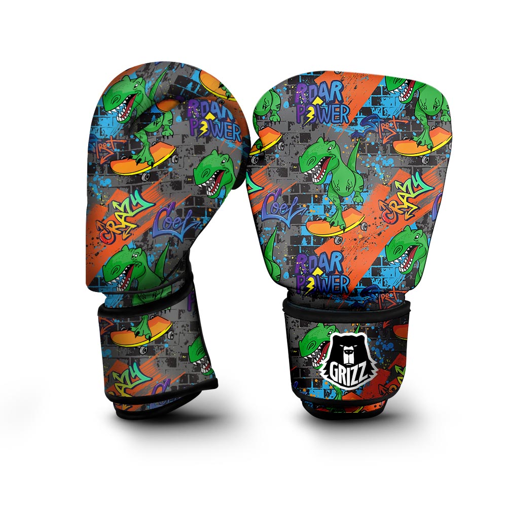 Dinosaur T-rex Graffiti Printt Boxing Gloves-grizzshop