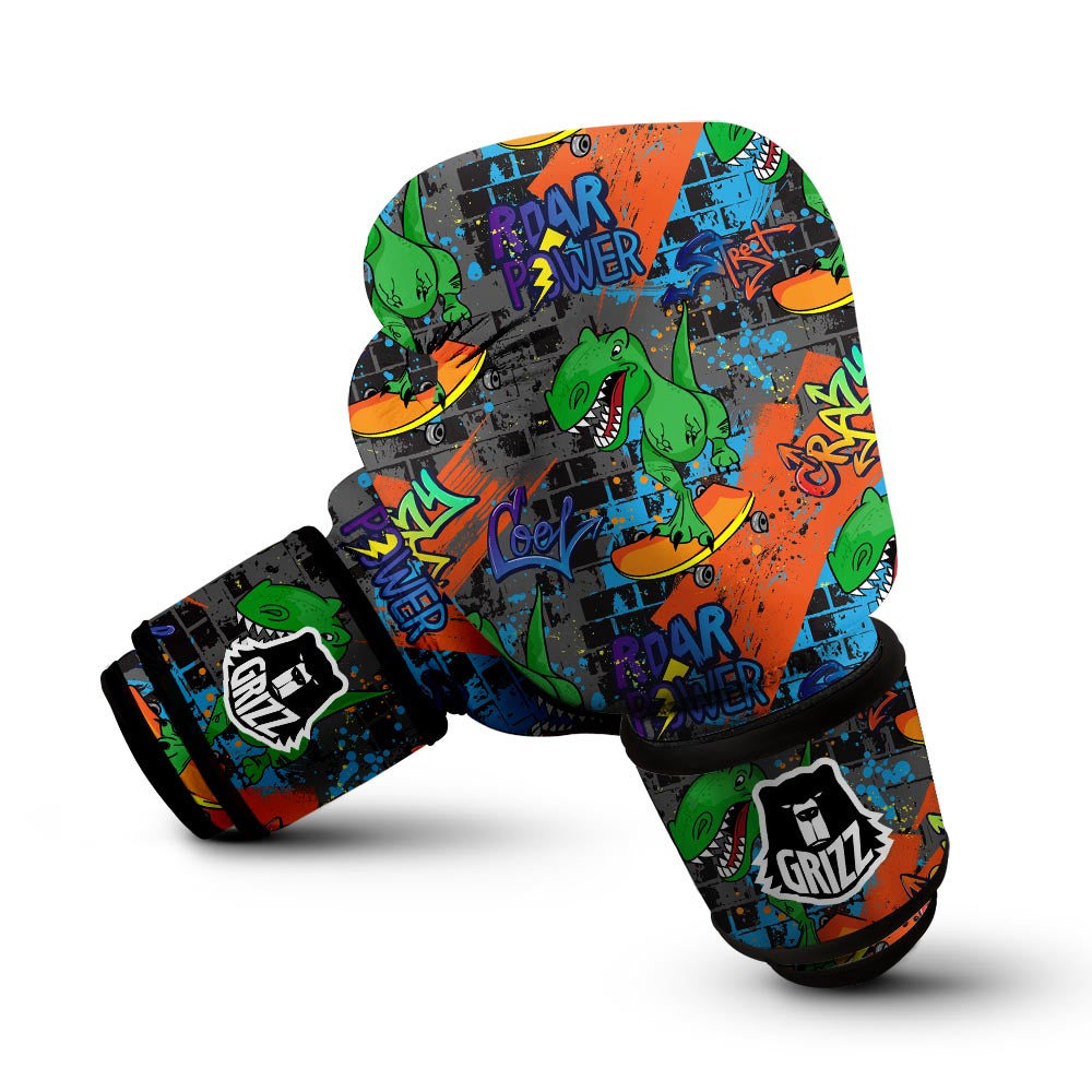 Dinosaur T-rex Graffiti Printt Boxing Gloves-grizzshop