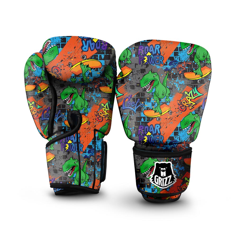 Dinosaur T-rex Graffiti Printt Boxing Gloves-grizzshop