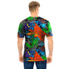 Dinosaur T-rex Graffiti Printt Men T Shirt-grizzshop