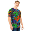 Dinosaur T-rex Graffiti Printt Men T Shirt-grizzshop