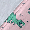 Dinosaur T rex Pattern Print Blanket-grizzshop