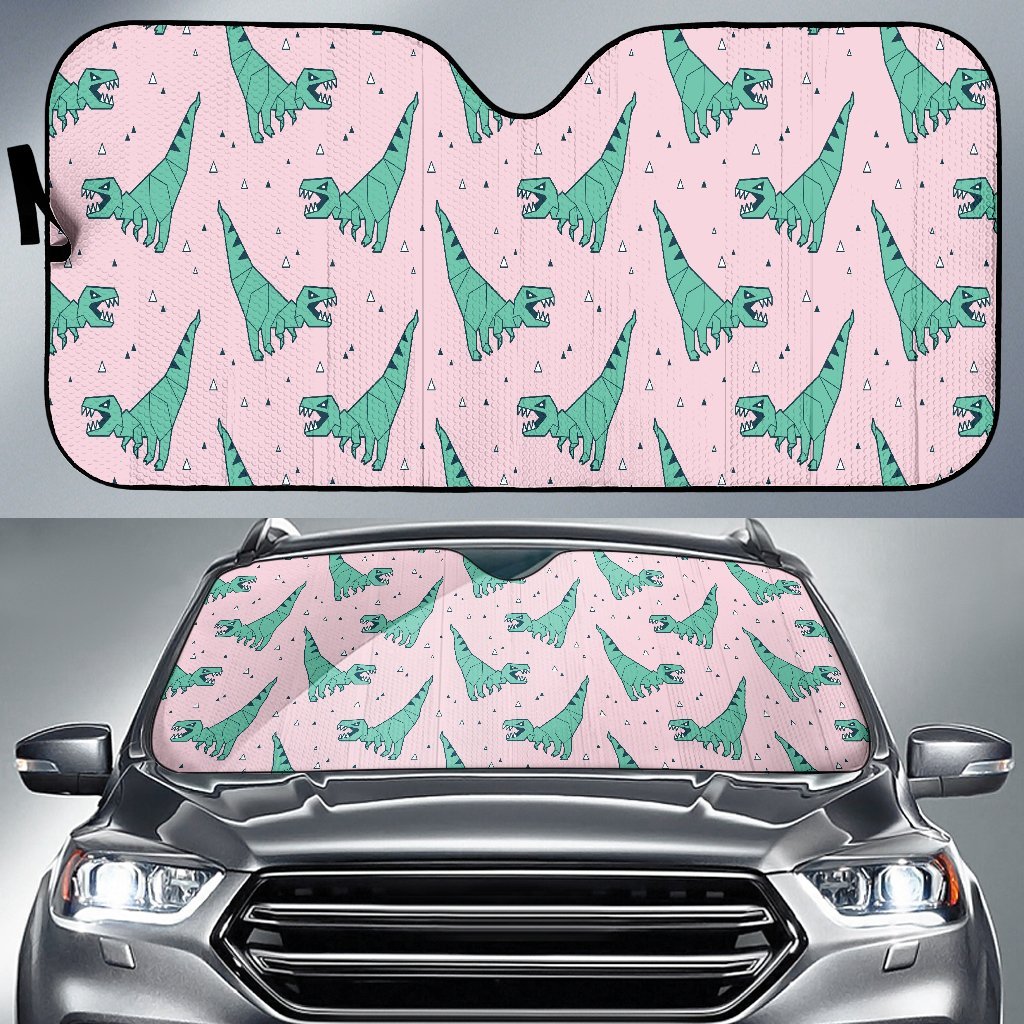 Dinosaur T rex Pattern Print Car Sun Shade-grizzshop