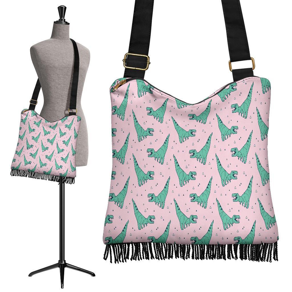 Dinosaur T rex Pattern Print Crossbody Bags-grizzshop