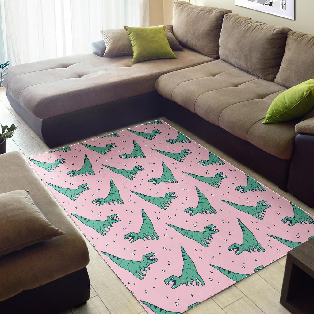 Dinosaur T rex Pattern Print Floor Mat-grizzshop